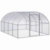 vidaXL Outdoor Chicken Coop 3x4x2 m Galvanised Steel
