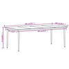 vidaXL 9 Piece Garden Dining Set with Cushions Poly Rattan and Glass