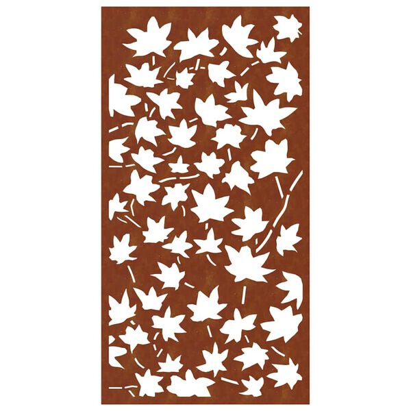 vidaXL Garden Wall Decoration 105x55 cm Corten Steel Maple Leaf Design