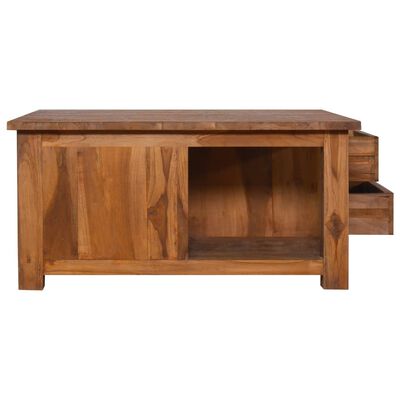 vidaXL Coffee Table 68x68x33 cm Solid Teak Wood