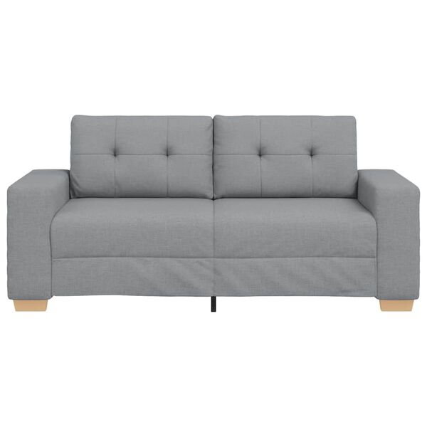 vidaXL Loveseat Sofa Light Grey 180x77x82 cm Fabric