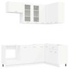vidaXL Kitchen Unit LYON 8 pcs White Engineered Wood