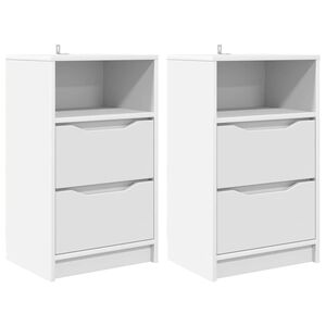 vidaXL Bedside Tables 2 pcs White 40 x 30 x 467 cm Engineered Wood