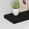vidaXL Floating Wall Shelf Black 80x23.5x3.8 cm MDF