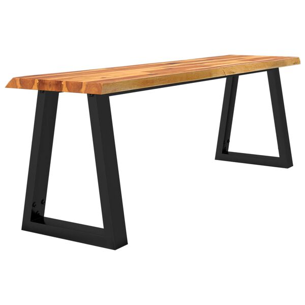 vidaXL Bench with Live Edge 140 cm Solid Wood Acacia