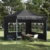 vidaXL Party Tent Sidewall 2 pcs with Window PE Anthracite