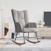 vidaXL Rocking Chair Light Grey Velvet