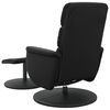 vidaXL Massage Recliner Chair with Footstool Black Faux Leather