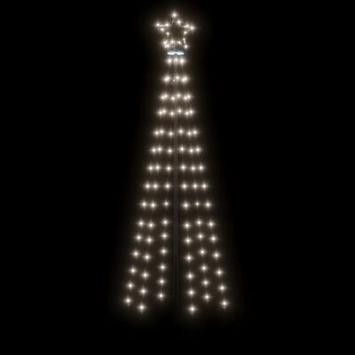 vidaXL Christmas Tree with Spike Cold White 108 LEDs 180 cm