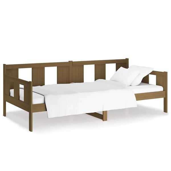 vidaXL Day Bed without Mattress Honey Brown Solid Wood Pine 90x190 cm Single