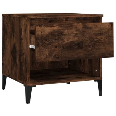 vidaXL Side Table Smoked Oak 50x46x50 cm Engineered Wood