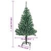 vidaXL Artificial Christmas Tree 150 LEDs & Flocked Snow 150 cm