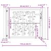vidaXL Garden Gate Anthracite 100x100 cm Steel Bamboo Design