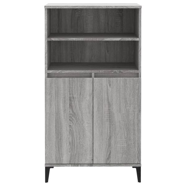 vidaXL Highboard Grey Sonoma 60x36x110 cm Engineered Wood