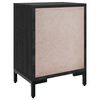 vidaXL Bedside Cabinet Black 36x30x54 cm Solid Pinewood