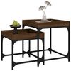 vidaXL Side Tables 2 pcs Brown Oak Engineered Wood