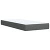 vidaXL Box Spring Bed with Mattress Dark Grey King Single Fabric