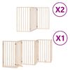 vidaXL Dog Gate with Door Foldable 12 Panels 600 cm Poplar Wood