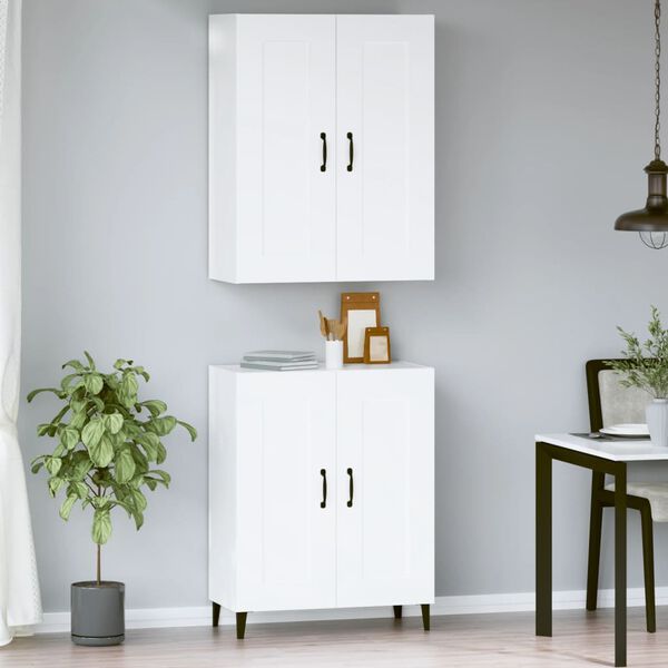 vidaXL Highboard White 69.5x34x180 cm Engineered Wood