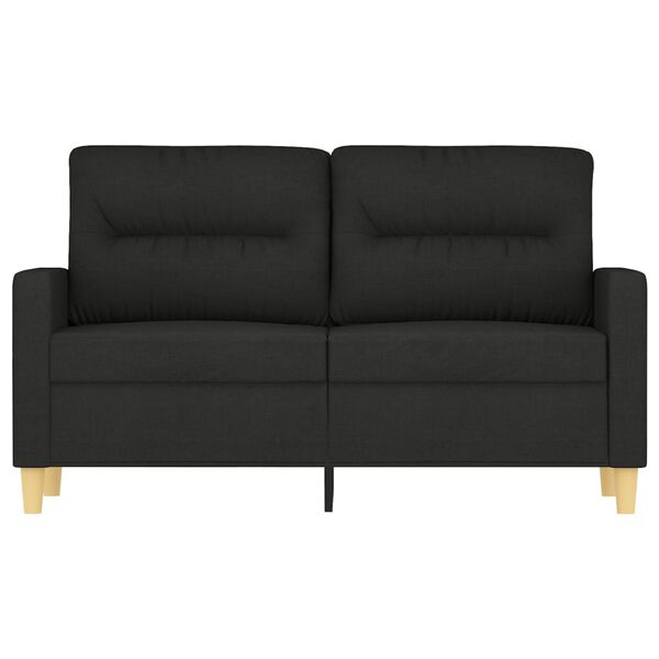 vidaXL 2-Seater Sofa Black 120 cm Fabric
