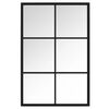 vidaXL Mirror | Black | Metal, Glass | Standard | Wall mounting | Mirror