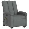 vidaXL Electric Stand up Massage Recliner Chair Dark Grey Fabric