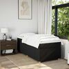 vidaXL Box Spring Bed with Mattress Black King Single Fabric