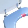 vidaXL Soft-Close Toilet Seat Blue 44 x 38 cm MDF board