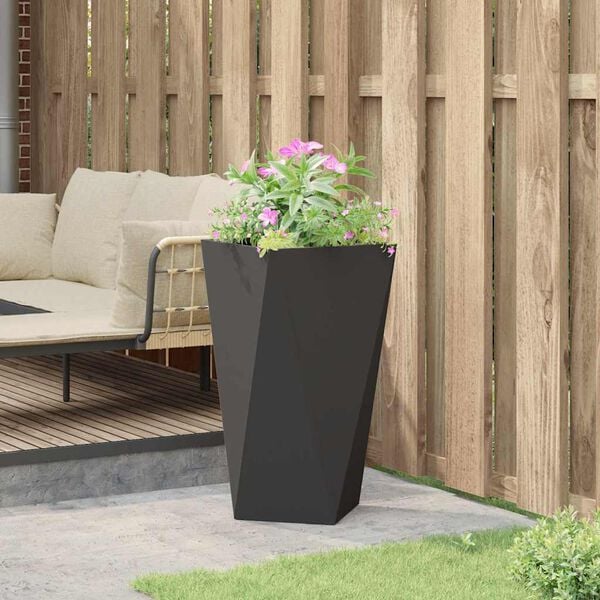 vidaXL Planter Black 40 x 40 x 75 cm Steel