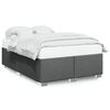 vidaXL Bed Frame without Mattress Dark Grey Double Fabric