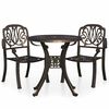 vidaXL 3 Piece Bistro Set Cast Aluminium Bronze
