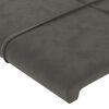 vidaXL LED Headboard Dark Grey 160x5x78/88 cm Velvet