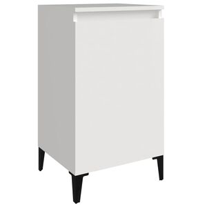 vidaXL Bedside Cabinet High Gloss White 40x35x70 cm Engineered Wood