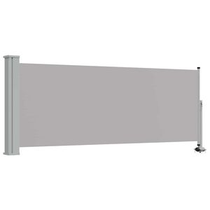 vidaXL Side Awning | Grey | Polyester and iron | 100x300 cm | Retractable