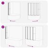 Shower Bath Screen Wall 140 x 168 cm 7 Panels Foldable with Towel Rack