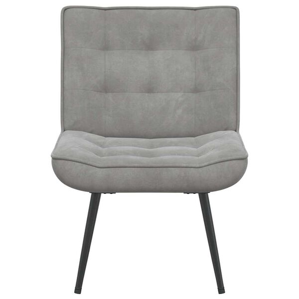 vidaXL Relaxing Chair Light Grey 64x74x84 cm Velvet