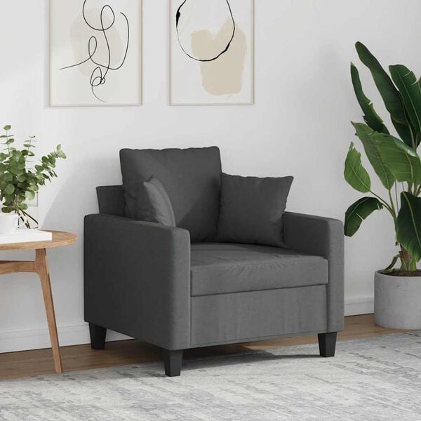 vidaXL Sofa Chair Dark Grey 60 cm Fabric