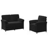 vidaXL Sofa Set 2 pcs Black Velvet