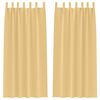 vidaXL Blackout Curtains with Rings 2 pcs Beige 245 x 140 cm Polyester