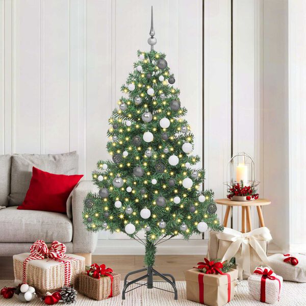 vidaXL Christmas Tree with 300 LEDs with Stand Green 180 cm PVC