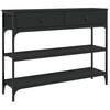 vidaXL Console Table Black 100x25x75 cm Engineered Wood