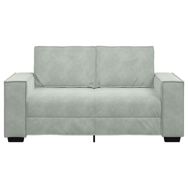 vidaXL 2-Seater Sofa Light Grey 160x78x84 cm Velvet