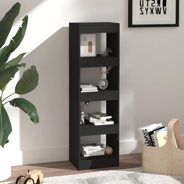 vidaXL Book Cabinet/Room Divider Black 40x30x135 cm