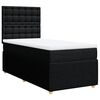 vidaXL Box Spring Bed with Mattress Black King Single Fabric