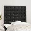 vidaXL Headboard Black 100x5x118/128 cm Faux Leather