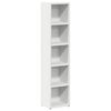vidaXL CD Cabinets 2 pcs White 21x16x93.5 cm Engineered Wood