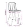 vidaXL Bar Stools 2 pcs 45x56x103.5 cm PE Rattan and Steel