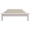 vidaXL Bed Frame without Mattress White Single Solid Wood