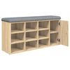vidaXL Shoe Bench Sonoma Oak 102x32x50 cm Engineered Wood