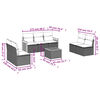 vidaXL 8 Piece Garden Sofa Set with Cushions Black Poly Rattan